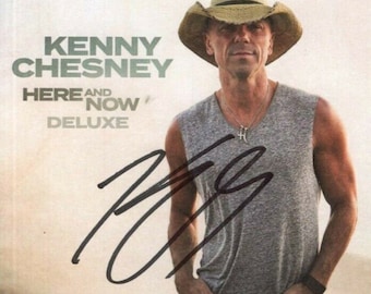 Kenny Chesney signed autographed here and now deluxe cd insert booklet