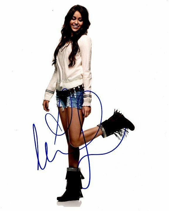 マイリー・サイラス　直筆サイン入り8Ｘ10フォト 証明書付き Miley autograph - Etsy 日本