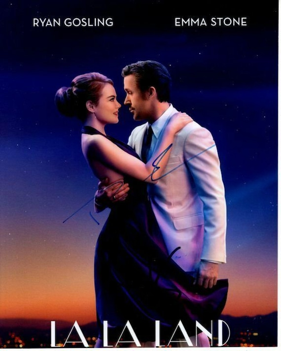 Ryan Gosling and Emma Stone Signed Autographed 8x10 La La Land