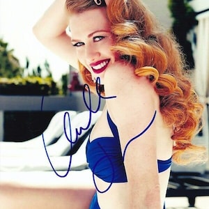 Mireille Enos signed autographed 8x10 sexy bikini photo