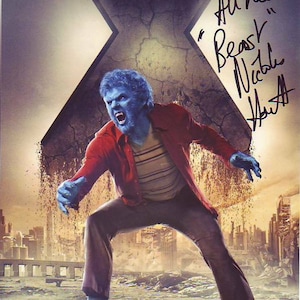 Nicholas hoult signed autographed x-men apocalypse hank mccoy beast photo