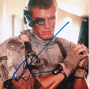 Dolph Lundgren ondertekende gesigneerde 8x10 universele soldaat Andrew Scott gr13 foto