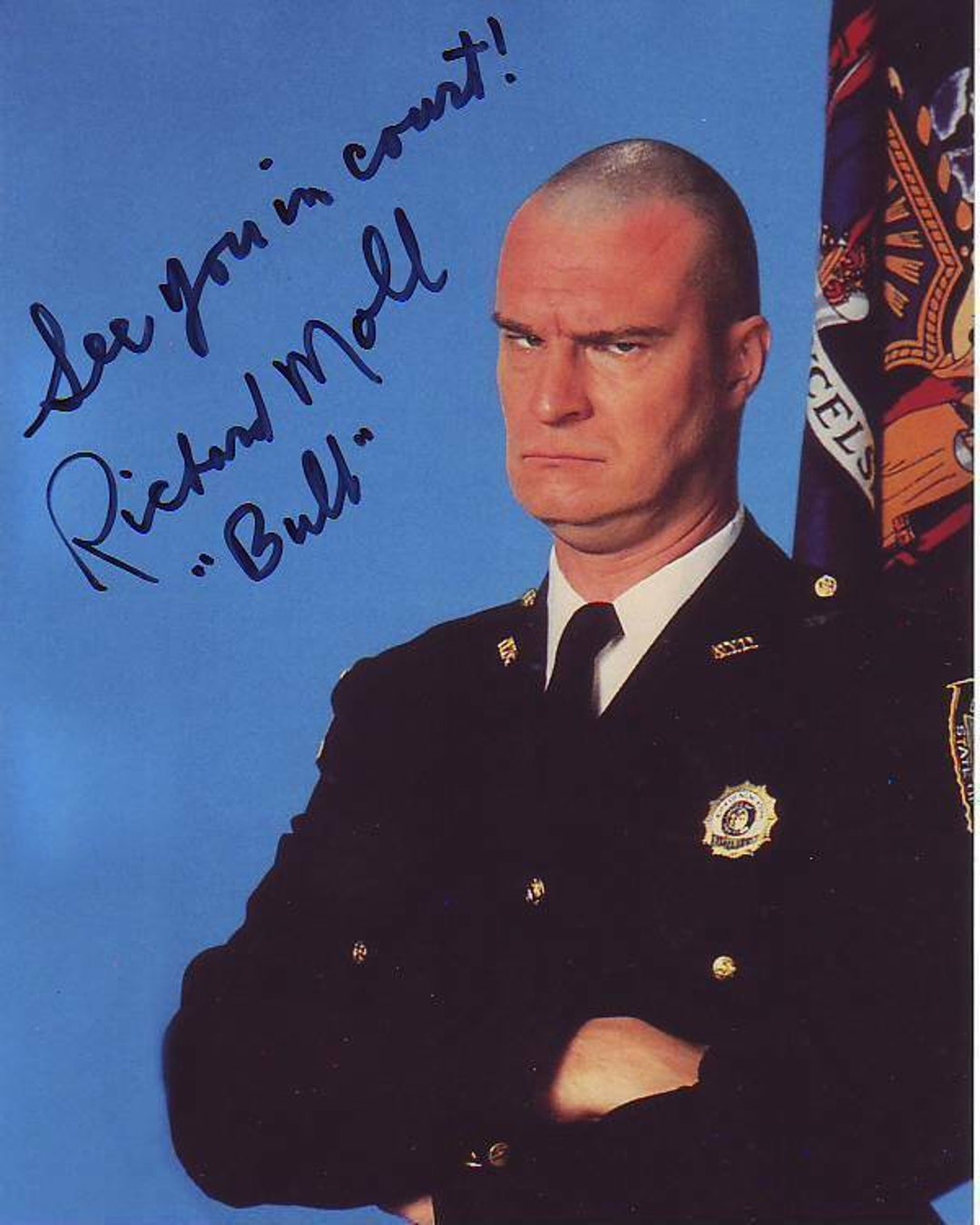 Richard Moll Signed Autographed 8x10 Night Court Bull Photo Great
