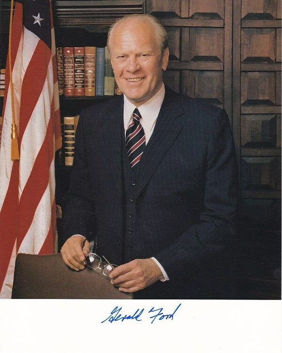 ジェラルド・フォード 直筆サイン入り 8x10 写真 第38代大統領 - Etsy 日本