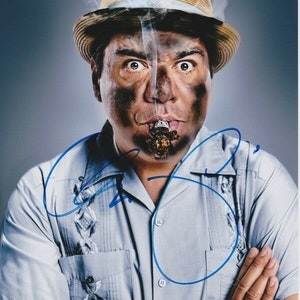 George Lopez signed autographed 8x10 exploding cigar photo