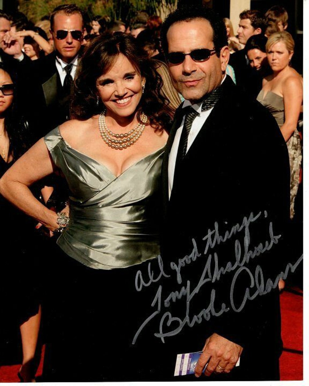 Brooke Adams and Tony Shalhoub Signed 8x10 Tony Awards Red Carpet Photo