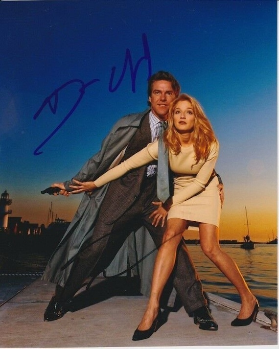 デニス・クエイドとエレン・バーキンのサイン入り8x10 ザ・ビッグ