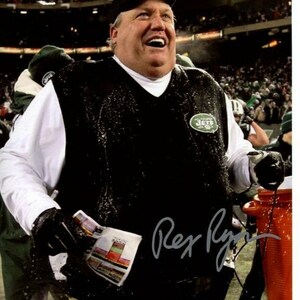 Rex Ryan signed autographed 8x10 nfl new york jets photo