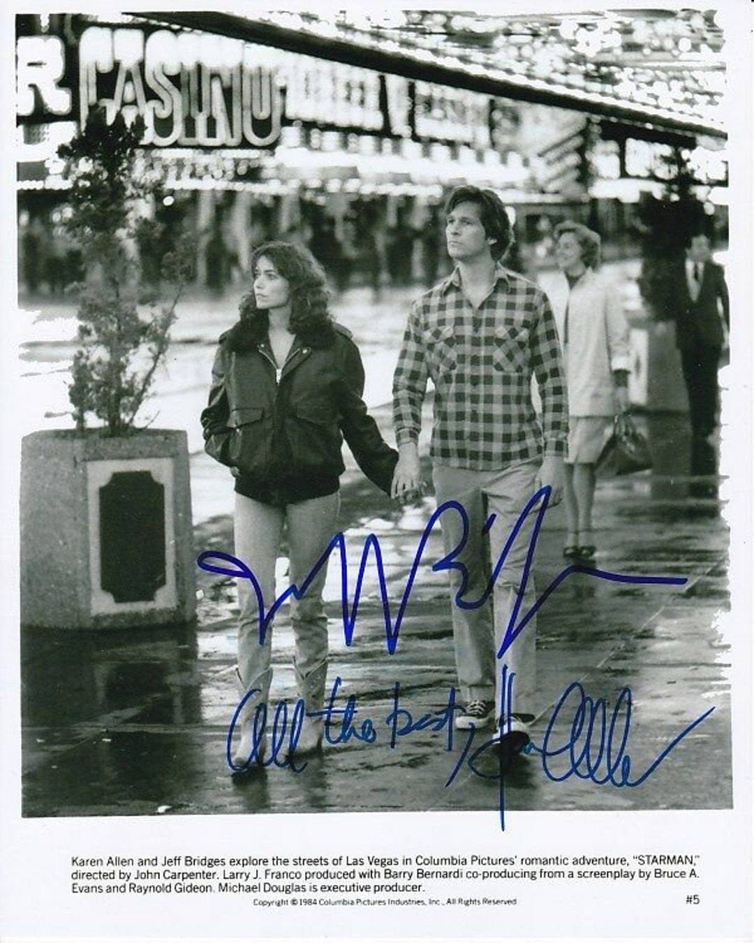 Jeff Bridges and Karen Allen Signed Autographed 8x10 Starman Photo Etsy