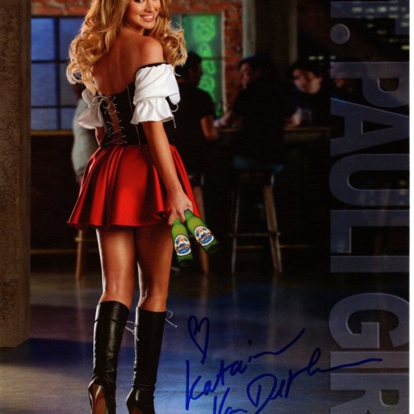 Katarina Van Derham signed autographed 8x10 St. Pauli Girl photo