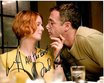 David Eigenberg and Cynthia Nixon signed autographed 8x10 sex and the city photo
