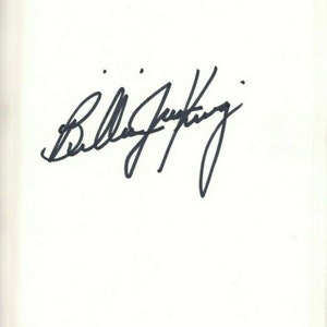 Billie Jean King Signed Autographed 1st Edition Book - Etsy