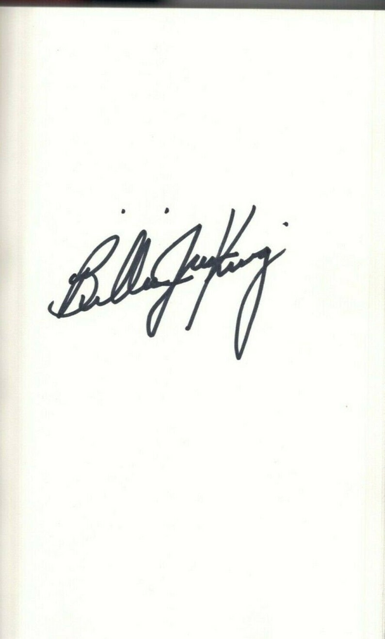Billie Jean King Signed Autographed 1st Edition Book - Etsy