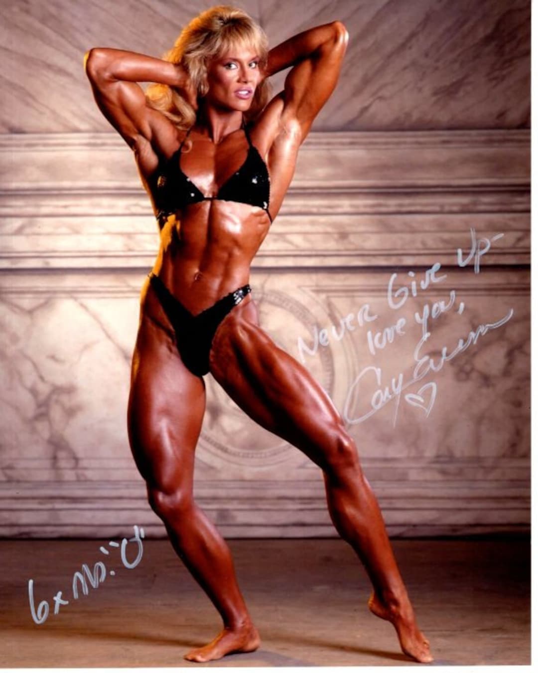 Corinna Cory Everson Signed Autographed 8x10 Ms. Olympia Photo GREAT