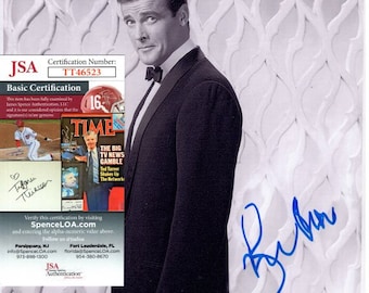 Superbe photo et signature d'origine de Roger Moore - En vente sur roger
