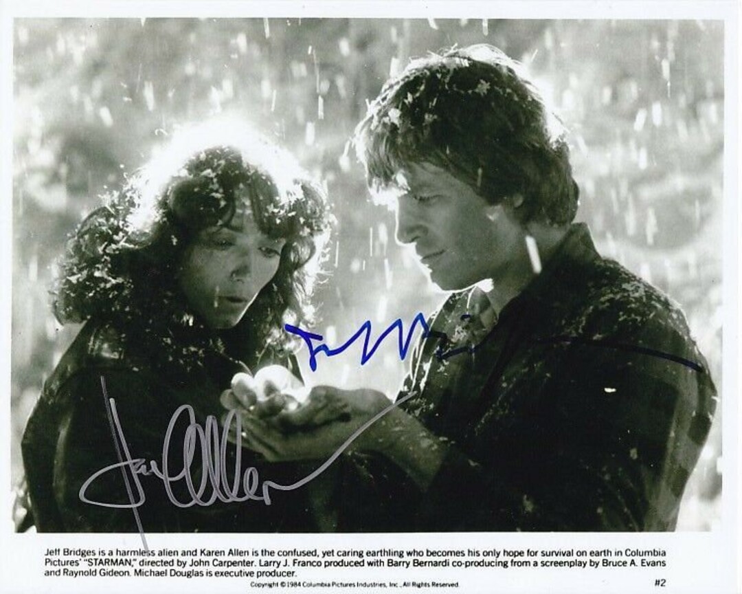 Jeff Bridges and Karen Allen Signed Autographed 8x10 Starman Etsy