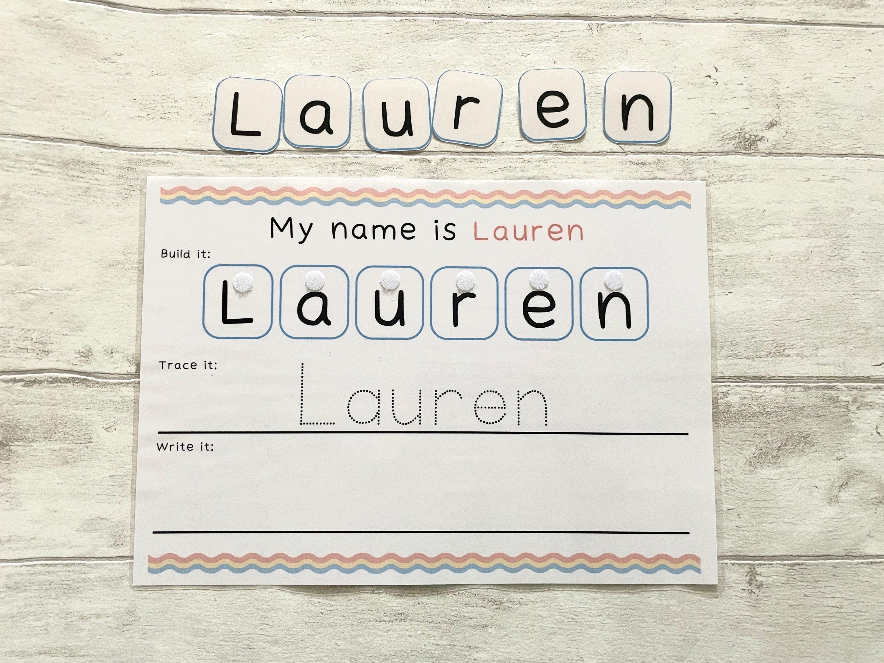 Name Writing Practice Children's Mat, Name Matching, Nursery, Pencil ...