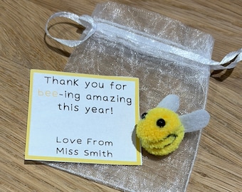 Bee Student End of Year Gift, End of Term Present, Children Teacher, Farewell Leaving Present, School Class, Personalised, Student Leaver