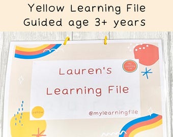 Toddler Busy Book, Children's Learning File, 3+ Years Personalised Activity Folder, Educational Binder, School, UKCA Approved, Kids, EYFS