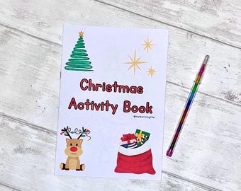 Christmas Activity Book, Children's Christmas Puzzle Book, Kids Christmas Activties, Children's Christmas Gift, Christmas Colouring Book