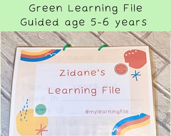 5-6 Years Children's Busy Book, Learning File, Personalised Activity Folder, Educational Binder, Year 1 School, UKCA Approved, Kids Learning