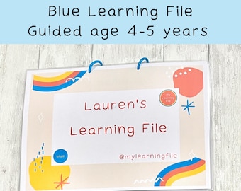 4-5 Years Children's Busy Book, Learning File, Personalised Activity Folder, Educational Binder, Reception School, UKCA Approved, Kids, EYFS