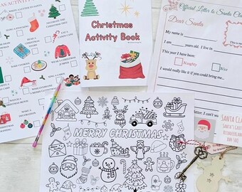 Children's Christmas Activity Bundle, Kids Christmas Activty Pack, Children's Christmas Gift, Christmas Eve Activities, Kid's Christmas Pack