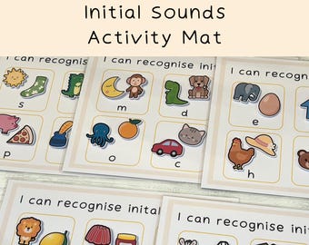 Phonics Phase 2 Activity Mat, Children's Phonic Learning, Initial Sounds Activity, Early Reading, EYFS Education, Pre-School, UKCA