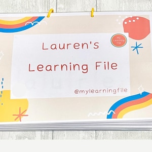 3-5 Children's Essentials Learning File | Personalised Busy Books | Activity Folder | Educational Binder | Toddler | School | UKCA Approved