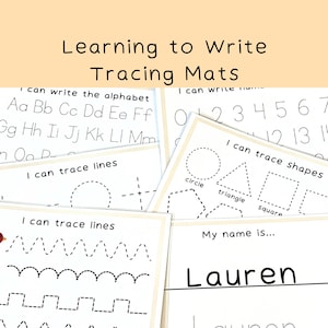 Learning to Write Tracing Mats, Children's Pencil Control Activity Mats, Children's Fine Motor Skills, Kids Writing Practise, UKCA Approved