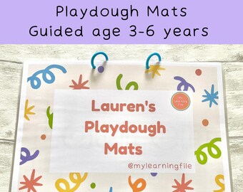 Playdough Mats Children's Busy Book, Personalised Learning File, Activity Folder, Play Dough Mat Binder, Fine Motor Skills, UKCA Approved