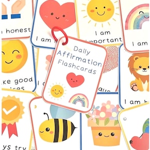 Daily Affirmation Flashcards, Children's Affirmations, Positve Well Being, Mental Health, Learning, Education, Pre-School, UKCA Approved