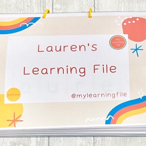 3 + Years Children's Busy Book, Learning File, Toddler Personalised Activity Folder, Educational Binder, School, UKCA Approved, Kids, EYFS