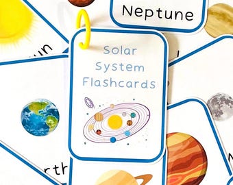 Solar System Flashcards, Children's Space, Planets, Science Learning, Education, Toddler, Child, Pre-School, Reception, School UKCA Approved