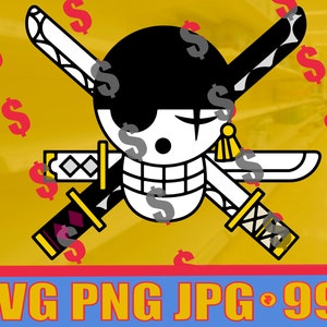 Roronoa Zoro One Piece Anime Sword, Svg Png Dxf Eps Digital