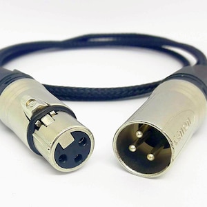Handmade Braided XLR Cable: Male to Female Balanced Audio - Custom Length