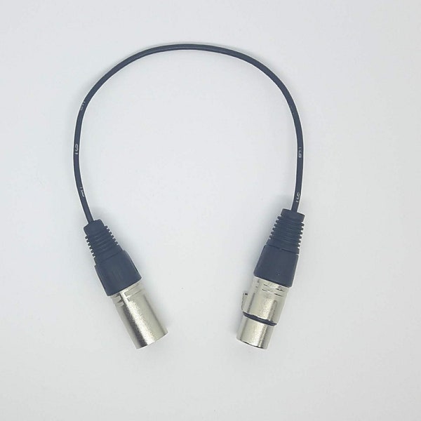 Patch cable, 3 Pin XLR Male to Female Thin non-Braided Audio connection cable (non-braided) in Custom length.