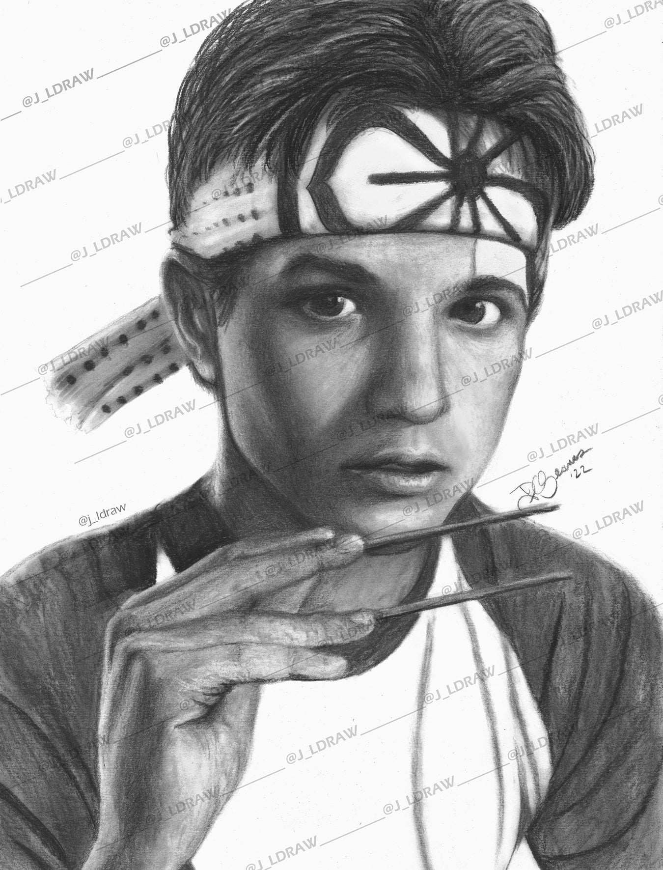 ORIGINAL Portrait of Ralph Macchio Aka Daniel Larusso From the Movie ...