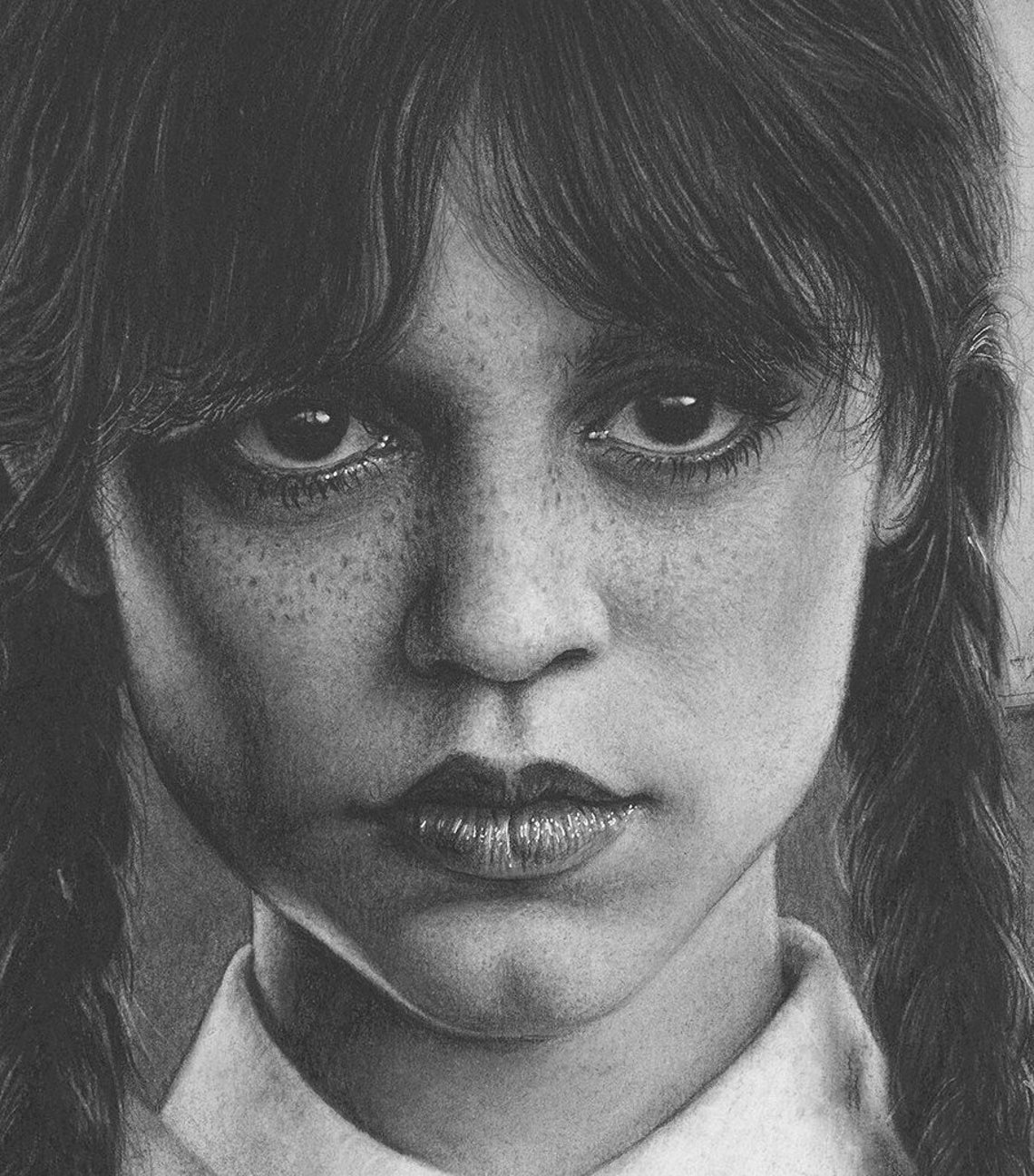 Portrait de Mercredi Addams Jenna Ortega Etsy France