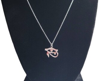 925 Sterling Silver Eye of Horus Necklace, 14k Gold Vermeil Eye of Horus Necklace, Wedjat Eye, Udjat Eye, Egyptian Symbol-N48