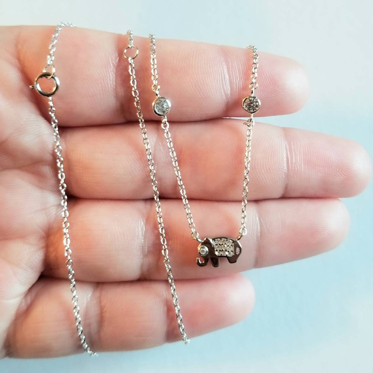 【関税送料込み】シドニーエヴァン 14k Mini Elephant Necklace 14K Gold Elephant Necklace, Elephant Pendant Necklace – Aura