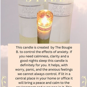 Buy 2 Get 1 Free STILL CANDLE/ control the effects of anxiety and fell calm, clarity and good nights sleep. image 1