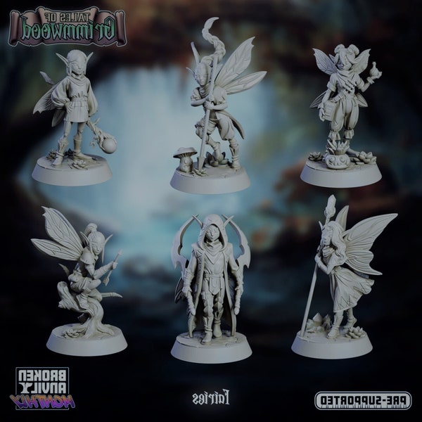 Feyfolk Miniatures 32mm, D&D, Fairies, Feywild, The Wild Beyond The Witchlight, Eladrin, Pathfinder