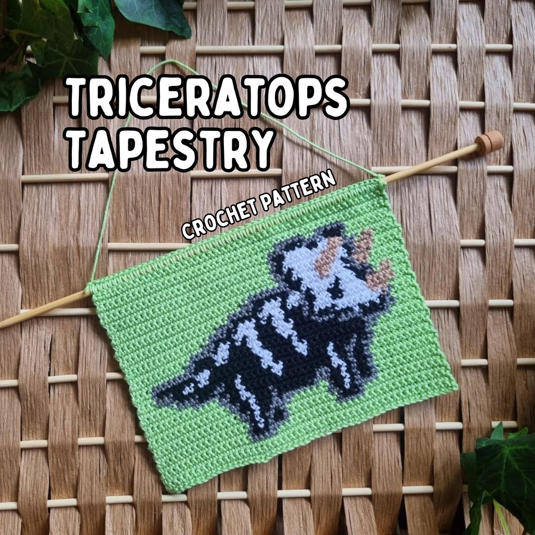Triceratops Dinosaur Tapestry Crochet Pattern [DIGITAL PDF] - Etsy