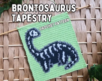 Brontosaurus Dinosaur Tapestry Crochet Pattern [DIGITAL PDF]