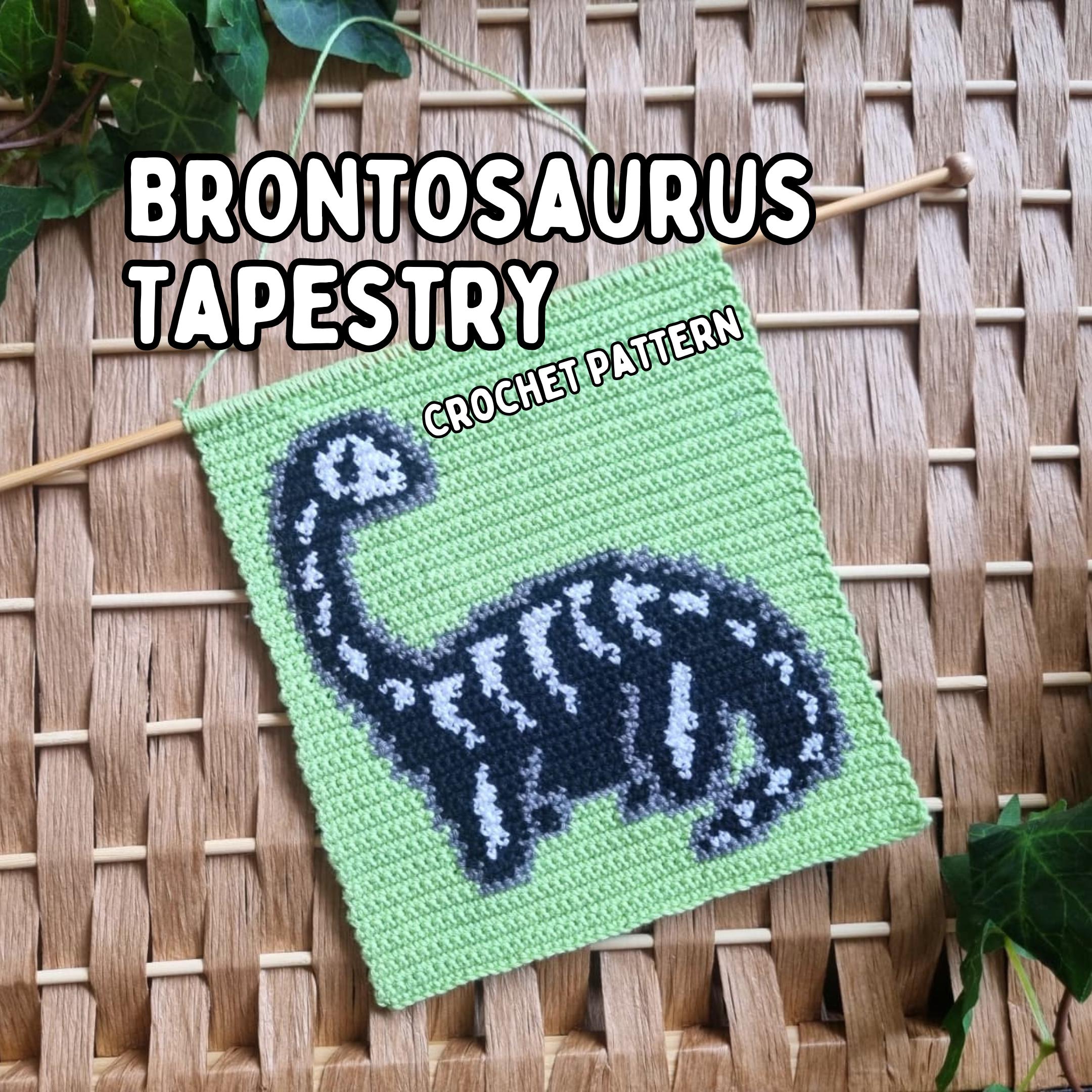 Brontosaurus Dinosaur Tapestry Crochet Pattern [digital ]
