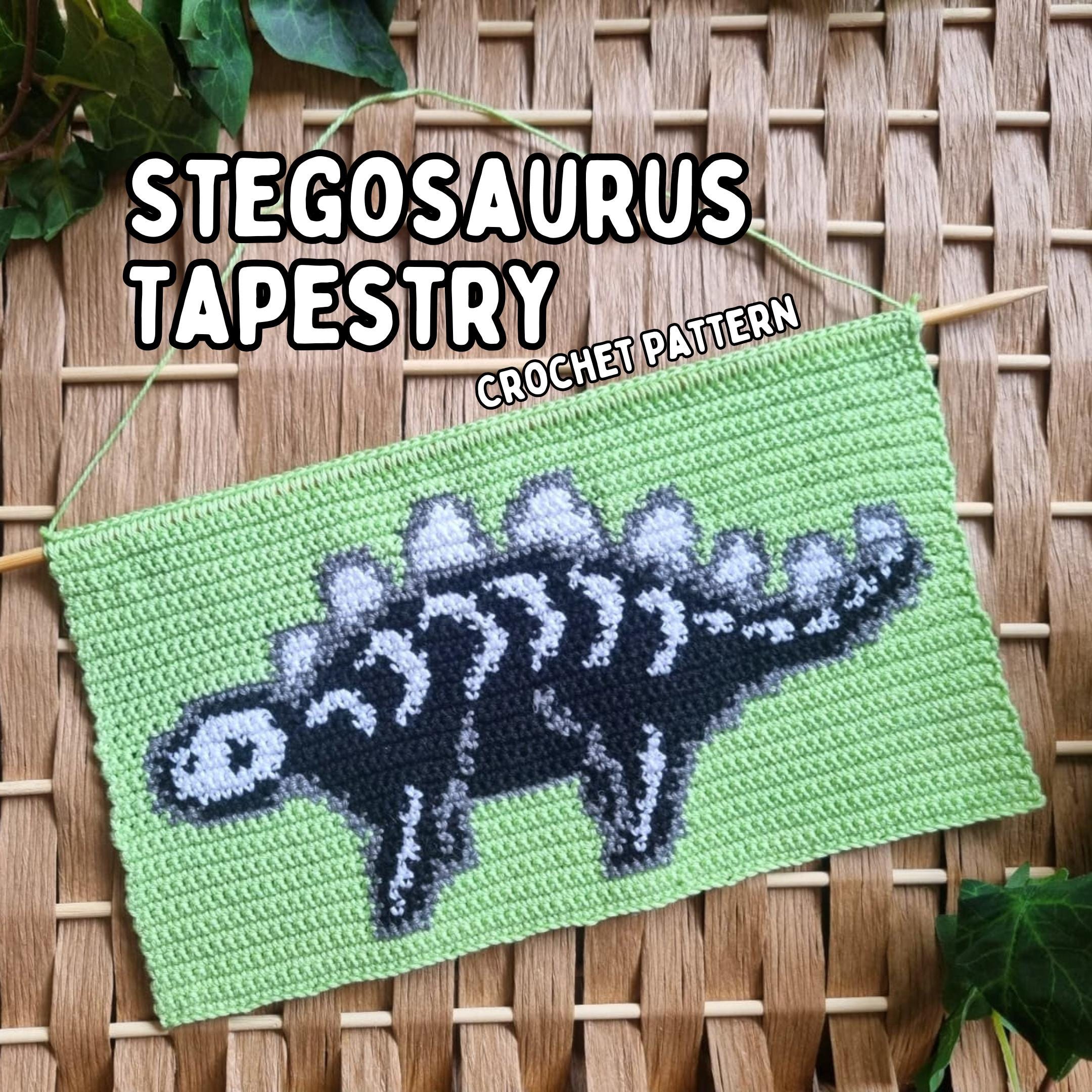 Stegosaurus Dinosaur Tapestry Crochet Pattern [digital ]