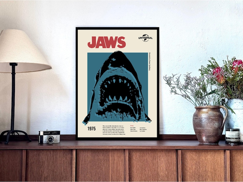 Jaws Frame Jaws Movie Poster | Wall Art | Digital Download - Etsy