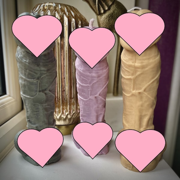 Massive 9" Penis Candle, Soy wax, Dick, Willy, Knob, Cock Candle, Valentines, Mature