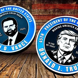 47th President Donald J. Trump/Vice President J.D. Vance Challenge Coin
